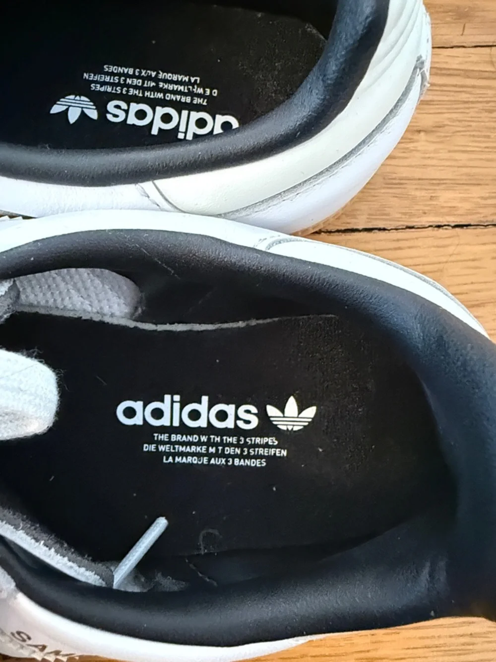 adidas White, Black & Tan Classic Samba Sneakers - Picture 4 of 4
